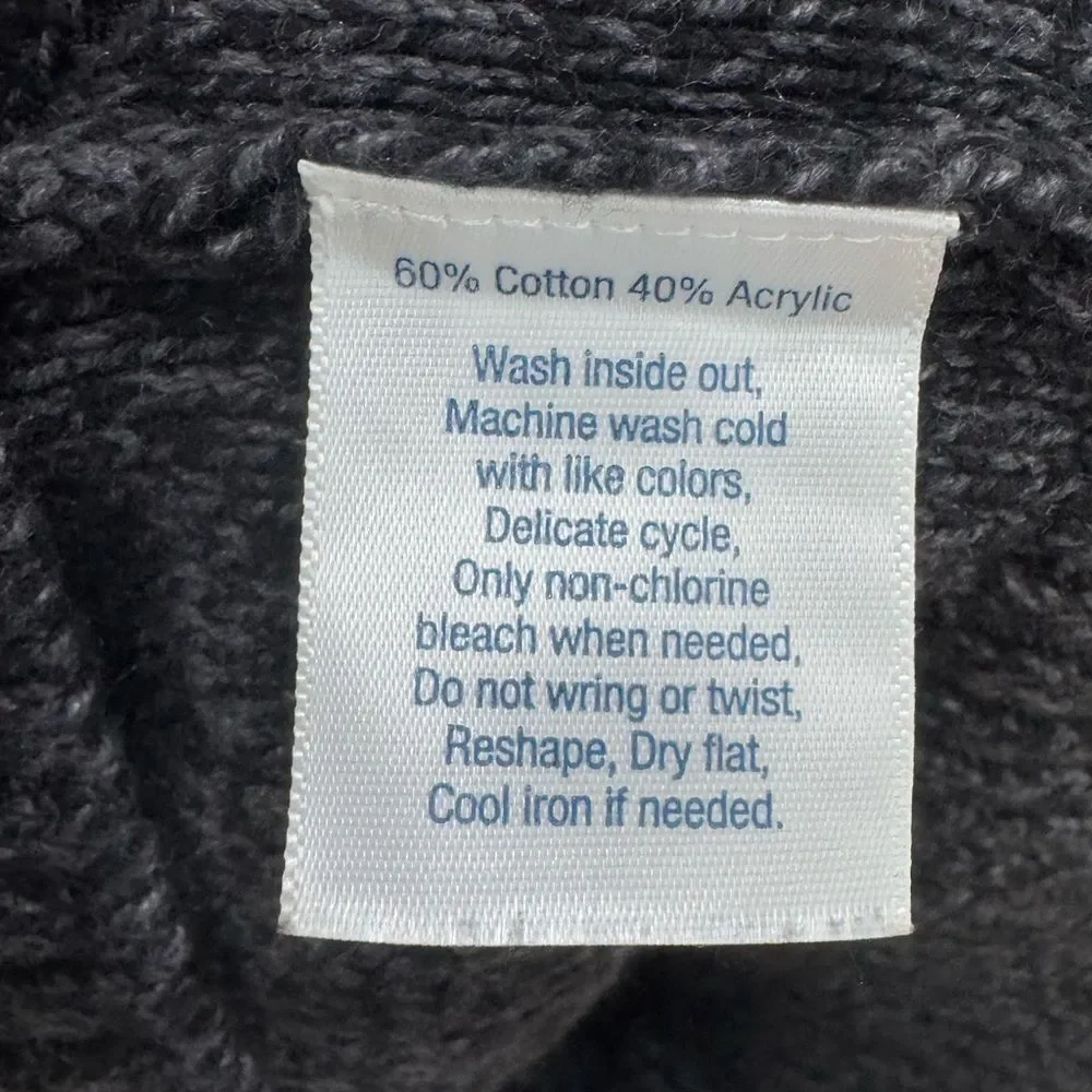 Urban Pipeline men’s heather gray 1/4 button cotton blend sweater size small